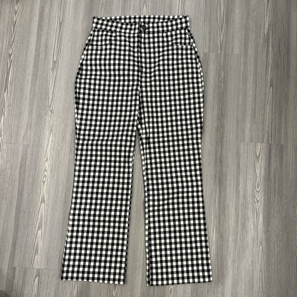 Free people black checkered pants - Picture 1 of 3